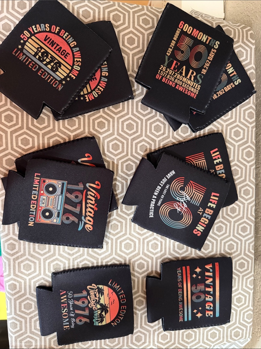 1976 koozie bundle. 50 yr old bundle 10 koozies total